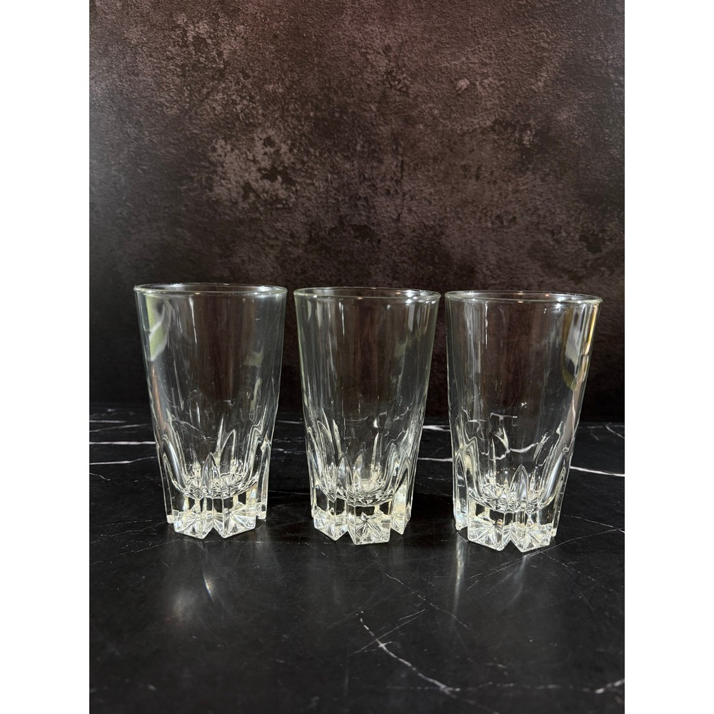 Vintage Set of THREE Princess House Regency 5.25in Highball Glasses